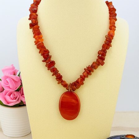 necklace-with-red-jasper-pendant