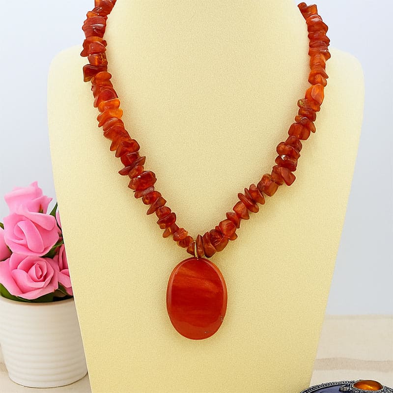necklace-with-red-jasper-pendant