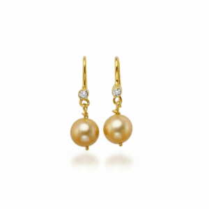 South sea Golden Pearls with Diamonds